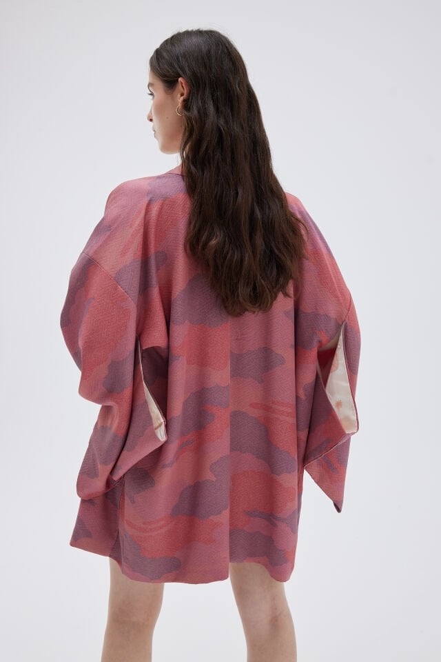 ASAGOA  vintage ipek kimono ceket