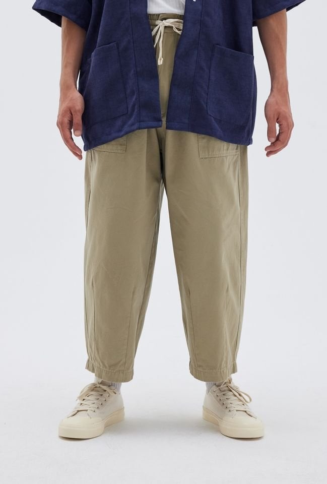 Cocoon pants bej unisex pantolon