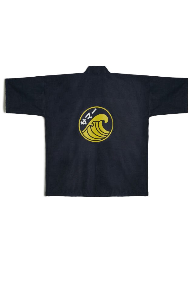 WAVE baskılı Hanten HAPPI unisex ceket