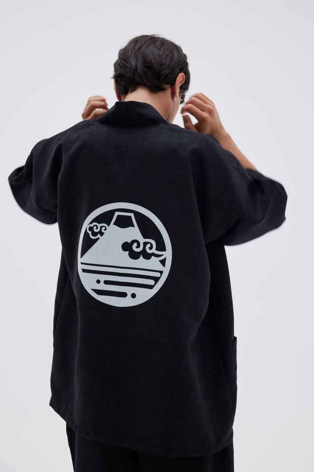 FUJI  baskılı Hanten HAPPI unisex ceket