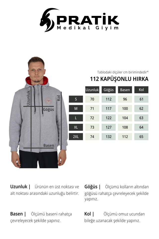 Lacivert 112 Acil Sağlık Kapüşonlu Hırka Unisex