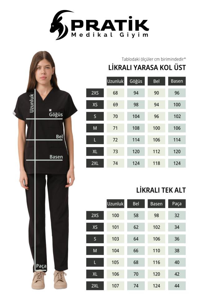 Bej Likralı Scrubs Doktor Hemşire Forması Yarasa Kol Takım Unisex