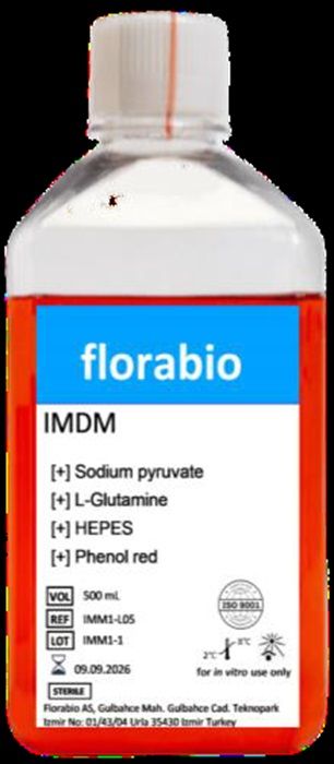 IMDM with HEPES , with sodium pyruvatewith L-Glutamine , with phenolred Liquid 1L