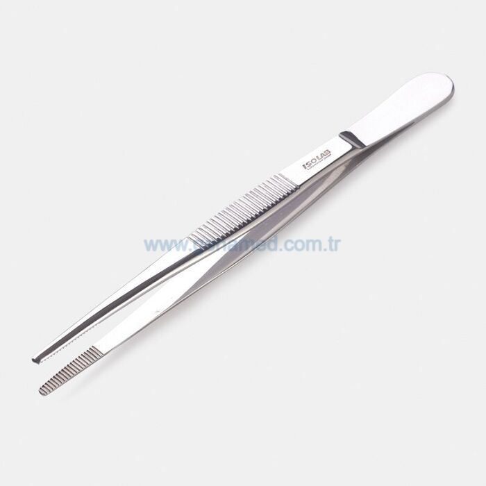 ISOLAB 048.01.250 pens - paslanmaz çelik - genel amaçlı - düz - yuvarlak uçlu - 250 mm    1 adet = 1 adet