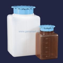 ISOLAB 061.07.901 şişe - P.E - şeffaf - geniş boyun - vidalı kapaklı - 1000 ml    1 paket = 50 adet