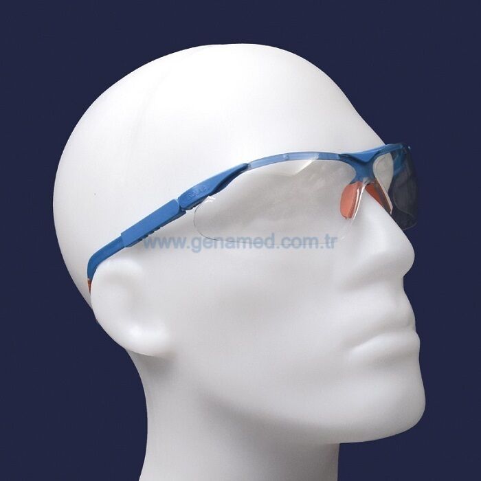 ISOLAB 080.40.001 gözlük - sap ayarlı - şeffaf renk lensli    1 adet = 1 adet