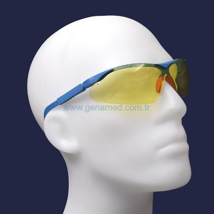 ISOLAB 080.40.021 gözlük - UV koruma - sarı lens    1 adet = 1 adet