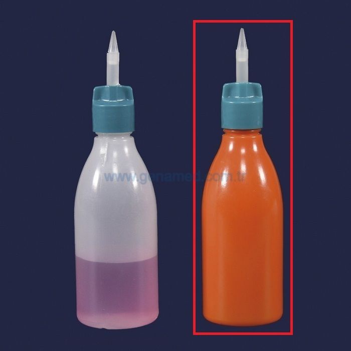 ISOLAB 062.04.101 şişe - damlatma - P.E - amber - 100 ml    1 adet = 1 adet