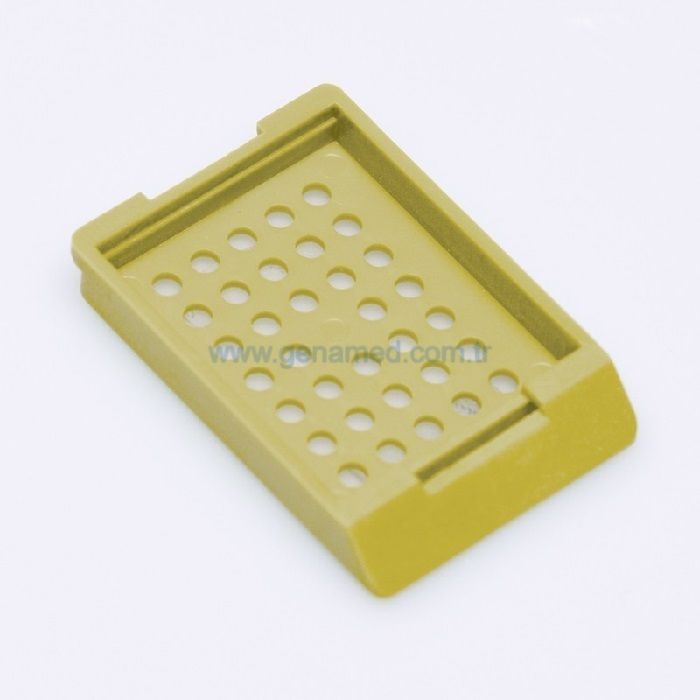 ISOLAB 074.01.002 parafin kasedi - kapaksız - sarı    1 paket = 500 adet