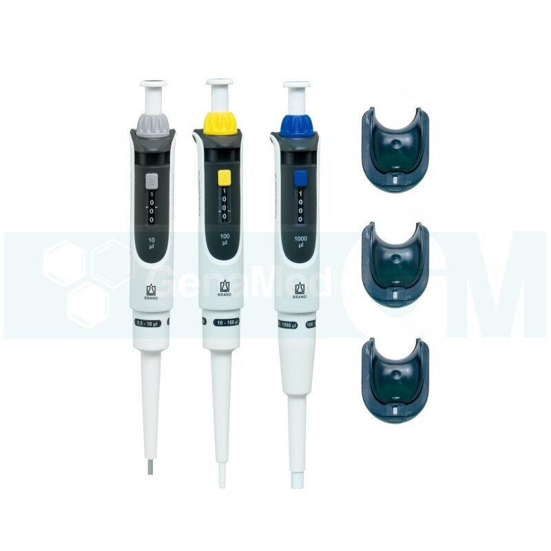 Brand 705893 Starter-kit Standard Transferpette® S Ayarlanabilir Hacimli Otomatik Pipet Seti ( 0,5-10 ul / 10-100 ul / 100-1000 ul )