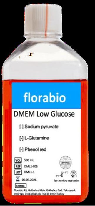 DMEM Low Glucose with sodium pyruvate , without  L-Glutamine , without phenolred Liquid 0.5 L