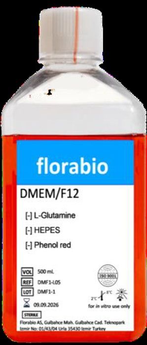 DMEM/F12 with HEPES , without L-Glutamine , without phenolred Liquid 0.5 L