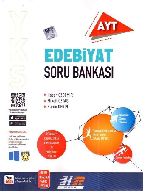 Hız ve Renk Yayınları AYT Edebiyat Soru Bankası