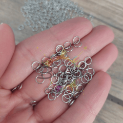 (10 adet) Çelik Renk 5 mm x 0,7 mm Çelik Halka