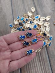 (1 adet) Lacivert Renk Çift Kulplu Fil