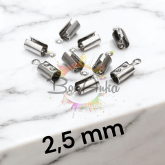 (1 çift - 2 adet) Çelik Renk 2,5 mm Çelik Boru Kapama