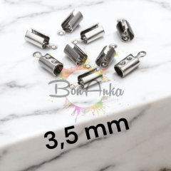 (1 çift - 2 adet) Çelik Renk 3,5 mm Çelik Boru Kapama