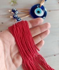 Mat Koyu Kırmızı Renk, 11/0 Preciosa Kum Boncuk (129)