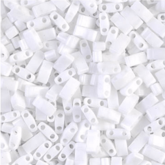 (5 gram) No:004 Miyuki Yarım Tila HTL-402 Opak Beyaz