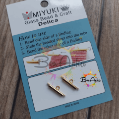 (1 Çift-2 adet) Altın Renk 15 mm Orjinal Miyuki Korniş Kapama