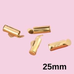 (1 çift - 2 adet) Altın Renk 25 mm Çelik Korniş Kapama