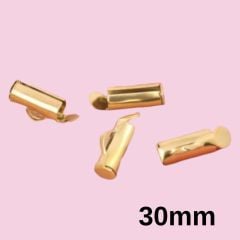 (1 çift - 2 adet) Altın Renk 30 mm Çelik Korniş Kapama