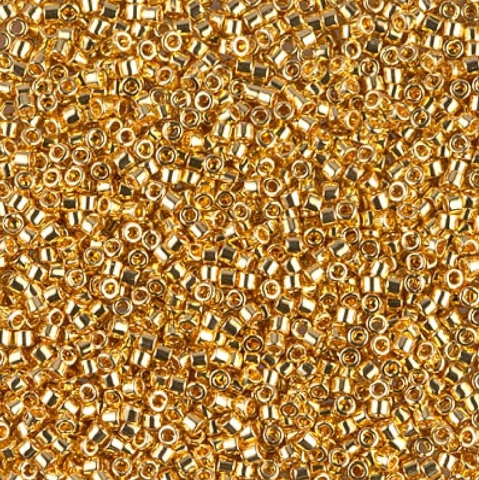 No:025 Miyuki Delica Boncuk DB-0031 (24 Ayar Altın Kaplama) 7.5 Gram (Kutu Hediyeli)