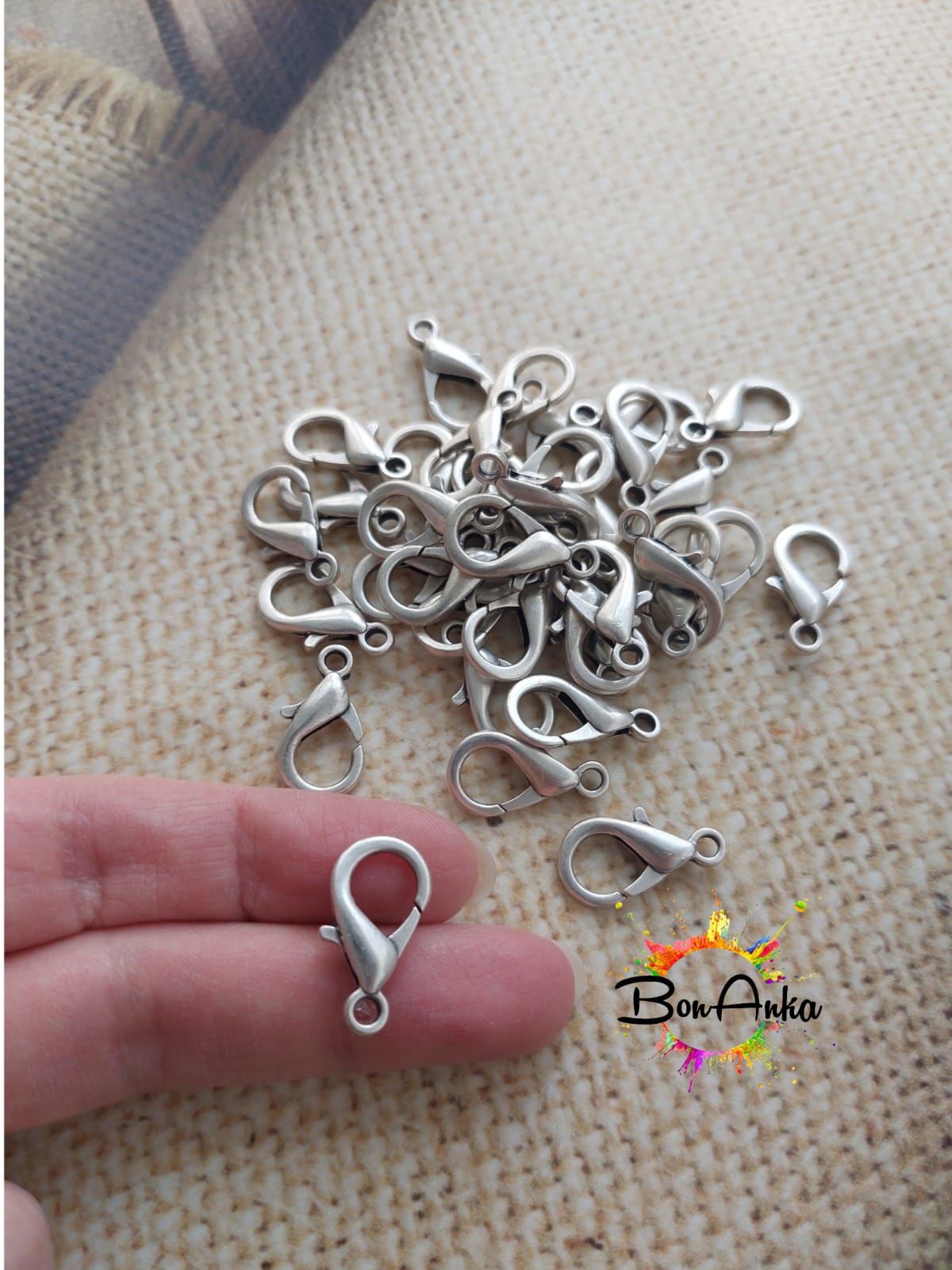 (1 adet) Gümüş Kaplama 20 mm Papağan Klips