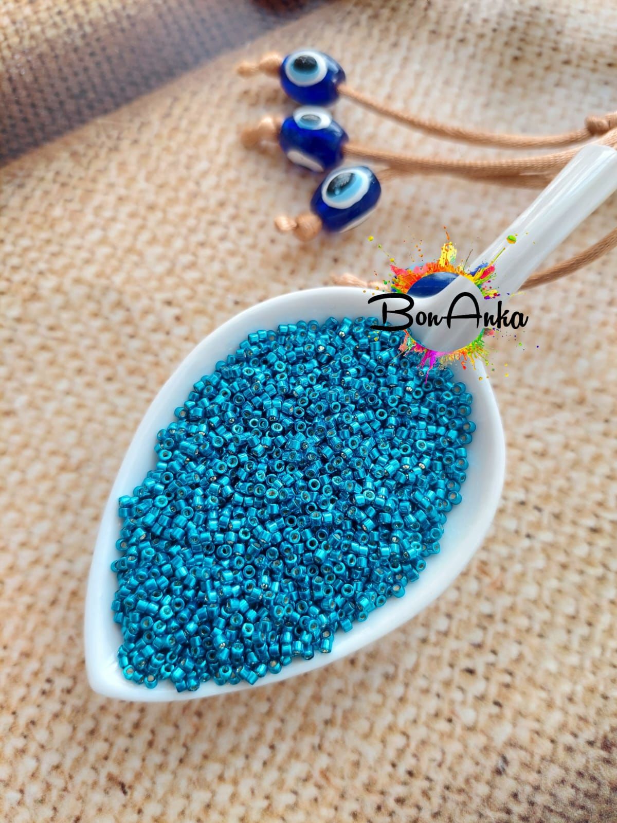 No:416 Miyuki Delica Boncuk DB-2514 (Duracoat Galvaniz Kaplama Mavi) 7.5 Gram (Kutu Hediyeli)