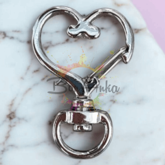 (1 adet) Gümüş Renk Kalp Model Anahtarlık