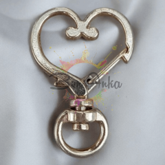 (1 adet) Altın Renk Kalp Model Anahtarlık