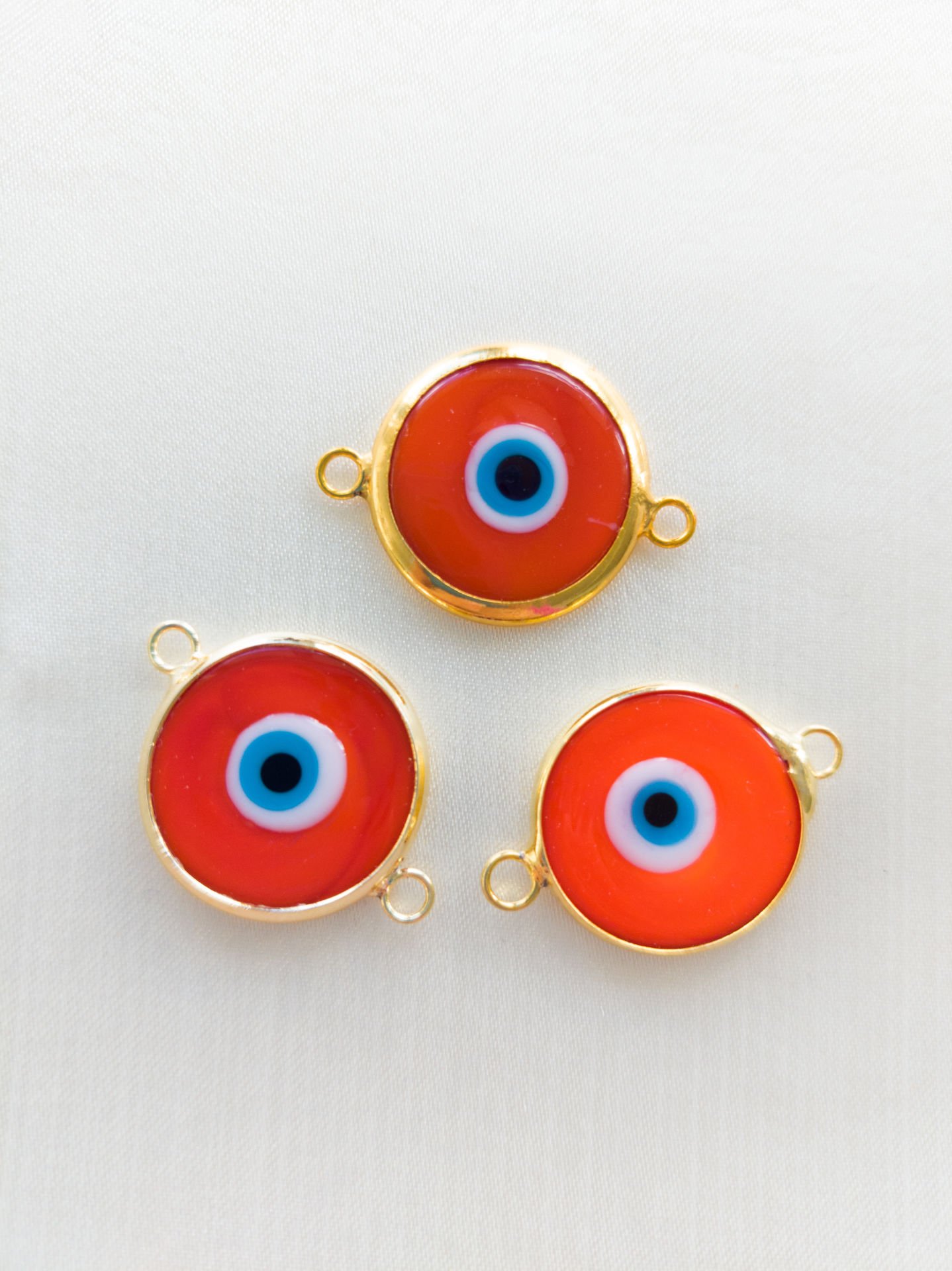 Çift Kulplu Murano Nazar Boncuk (20 MM * 20 MM) (1 ADET) No:16