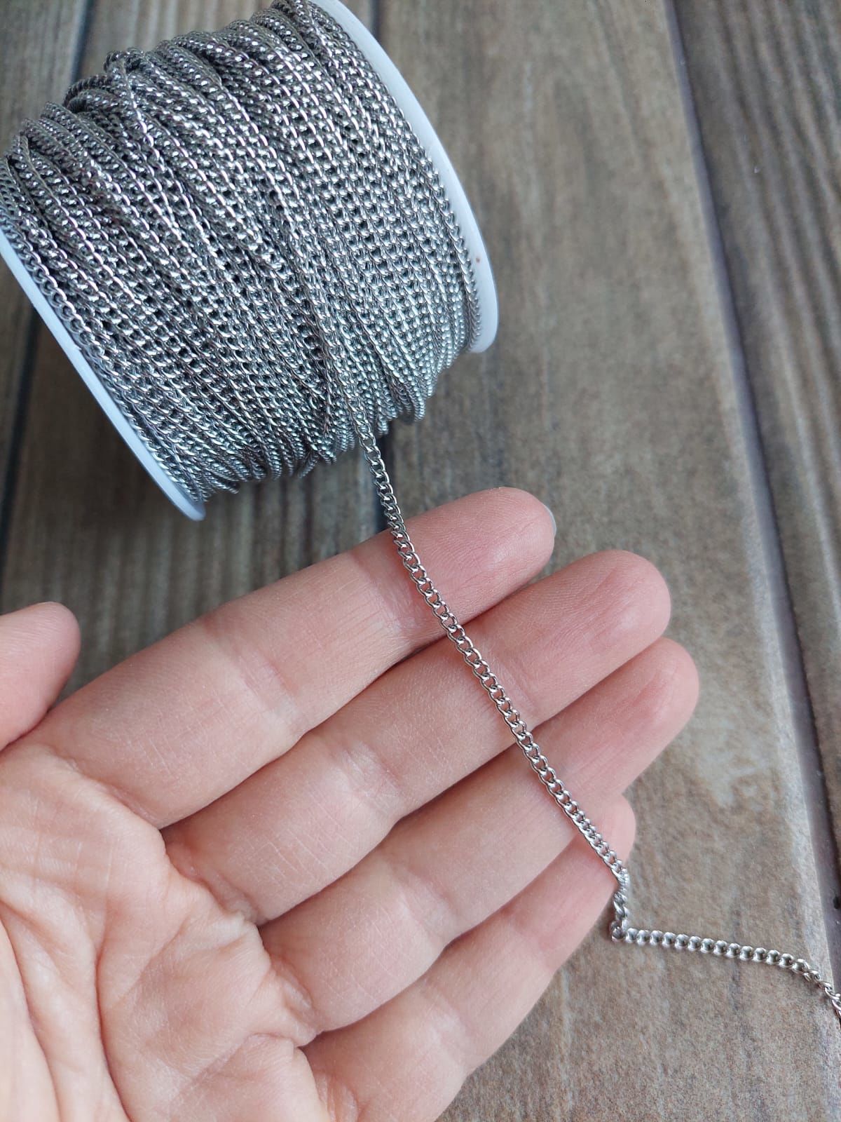 316 L Çelik 2.2 mm Beyaz Zincir