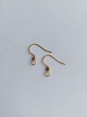 (1 Çift - 2 Adet) 316 L Çelik Gold S Küpe Kancası