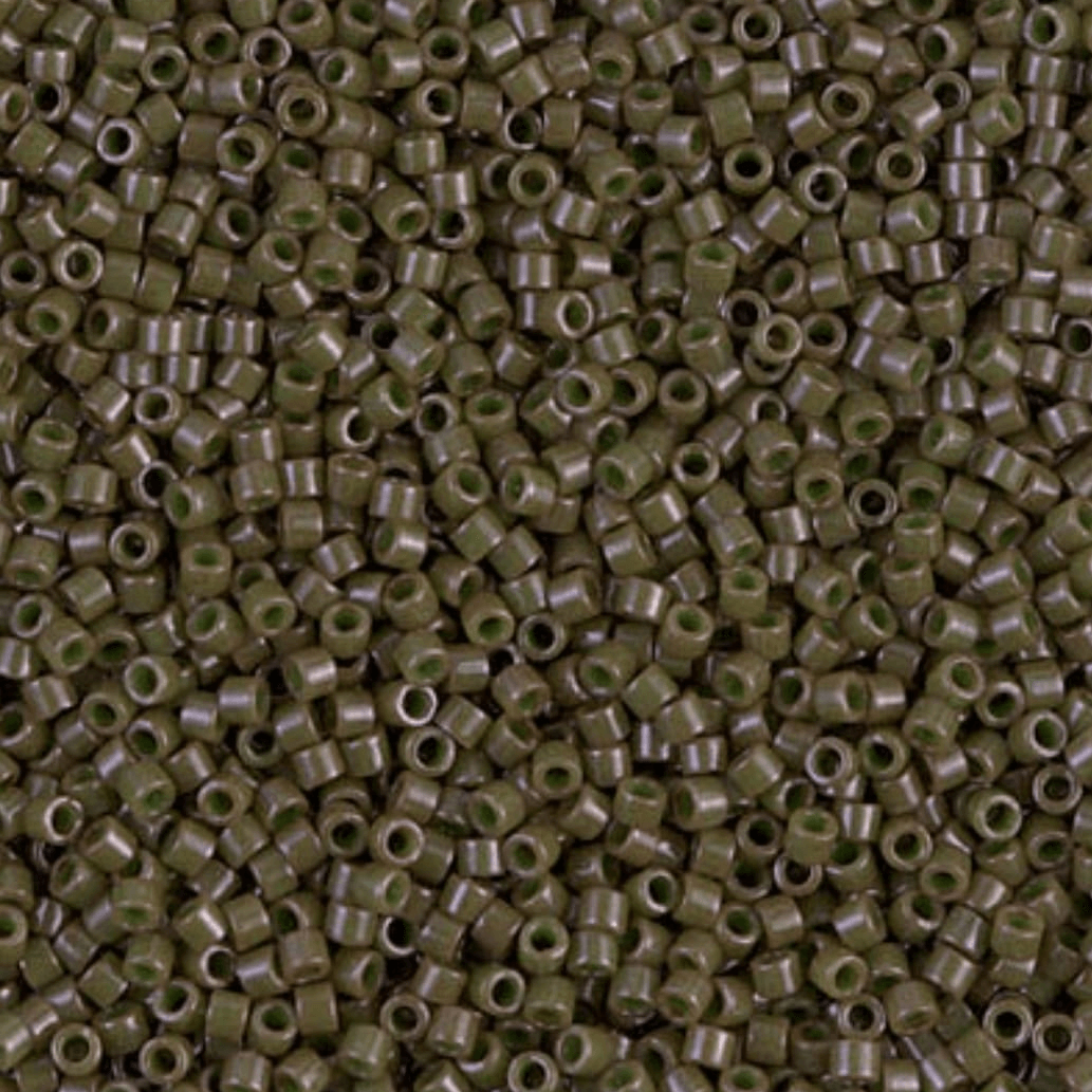 (5 gram) - No:433 Miyuki Delica Boncuk DB-0657 (Opak Zeytin Yeşil)