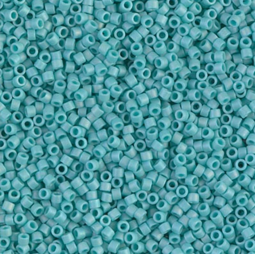 No:044 Miyuki Delica Boncuk DB-0878 (Opak Mat Turkuaz Yeşil) 7.5 Gram (Kutu Hediyeli)