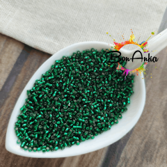 5 g No:051 Miyuki Delica 11/0 DB0148 Gümüş Kaplama Zümrüt