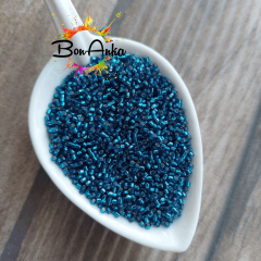 (5 gram) - No:440 Miyuki Delica Boncuk DB-0608 (Gümüş Kaplamalı Mavi Zirkonyum)