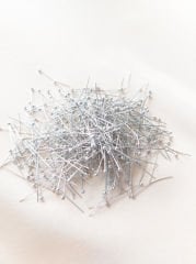 (3 cm - 10 Gram) Nikel Renk Top Başlı Pirinç Takı Çivisi