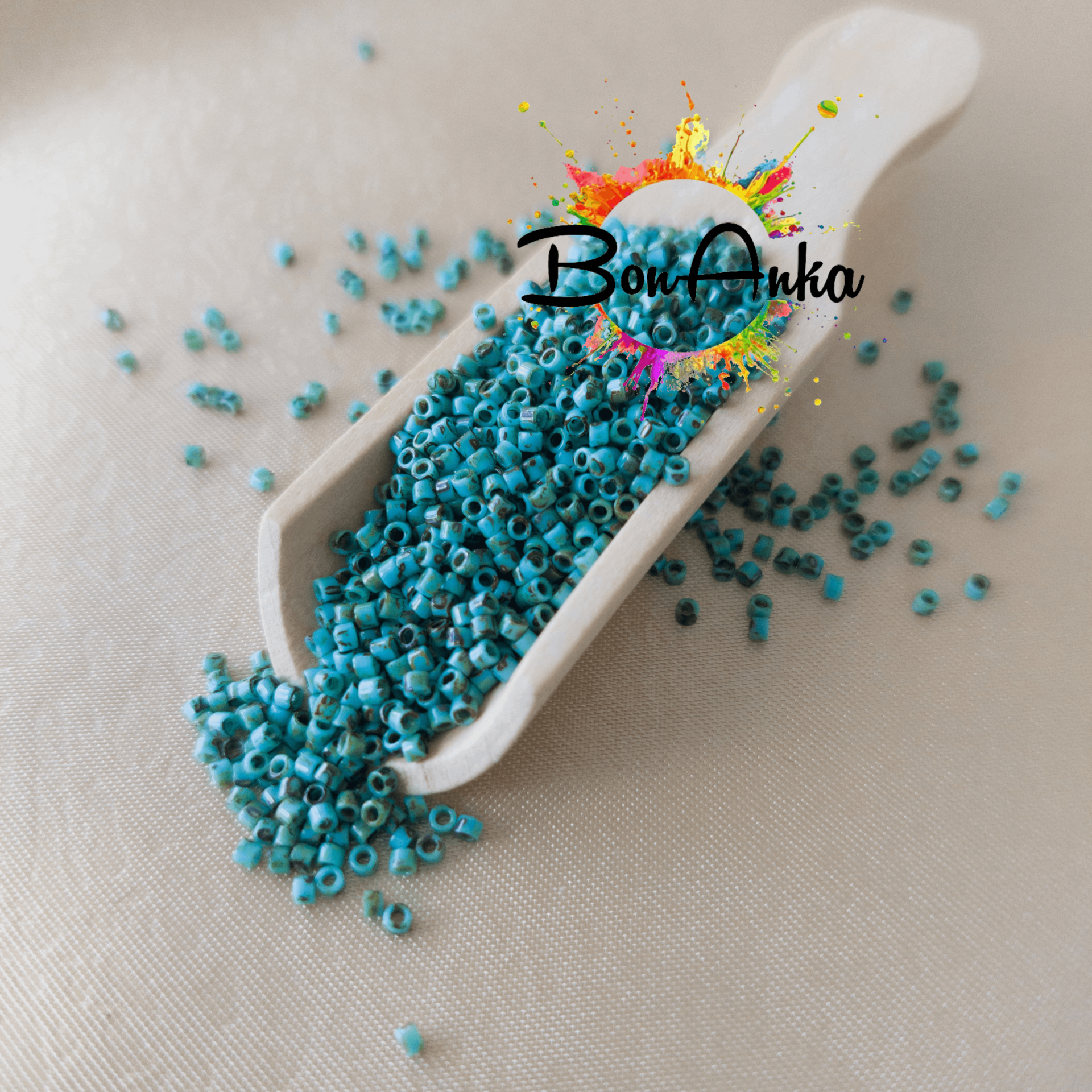 No:200 Miyuki Delica Boncuk DB-2264 (Opak Turkuaz Mavi Picasso)