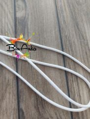 (1 metre) Beyaz Renk, 3,5 mm Paracord İp - (003)