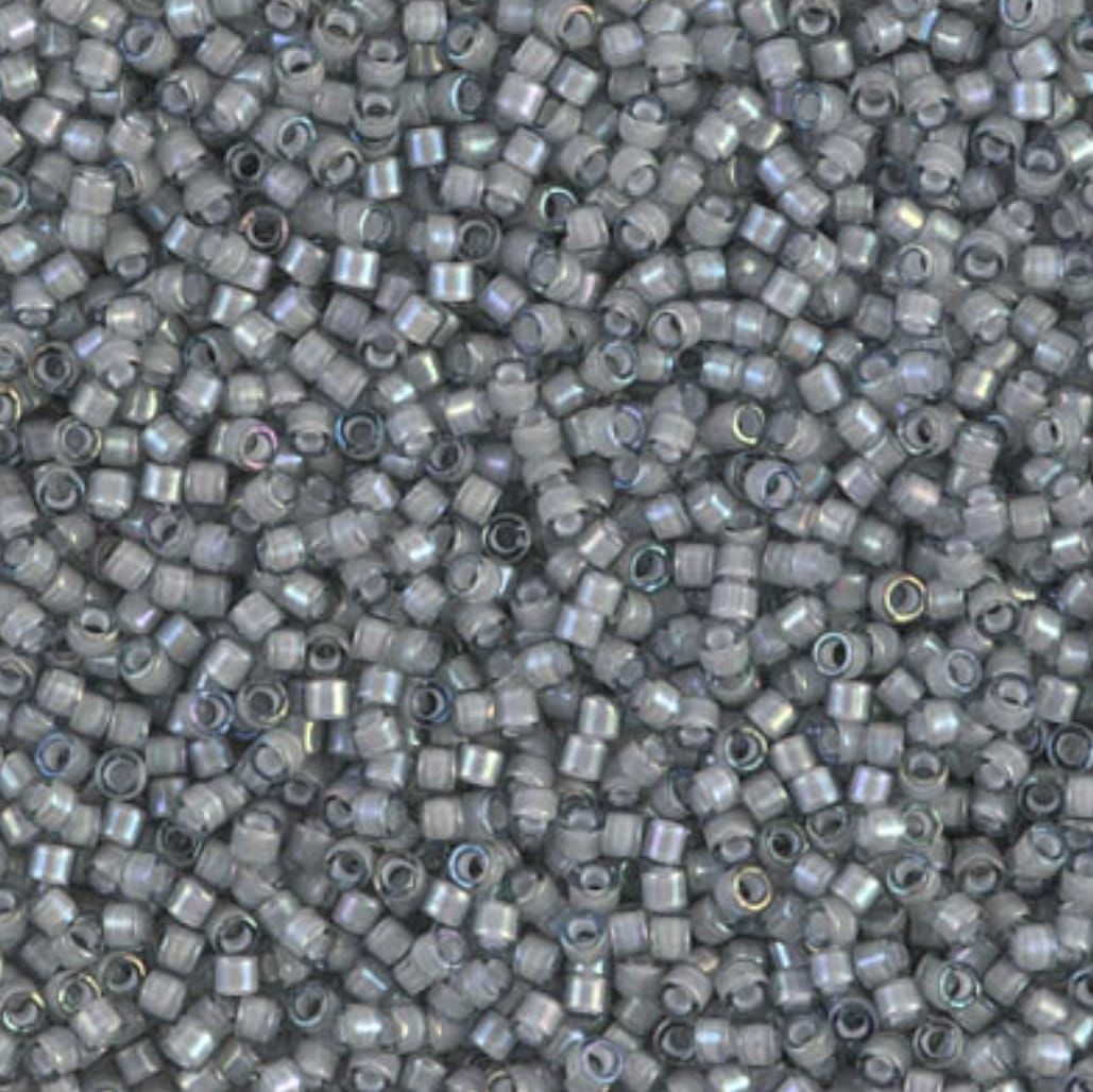No:400 Miyuki Delica Boncuk DB-1793 (Beyaz Çizgili Gri) 7.5 Gram (Kutu Hediyeli)