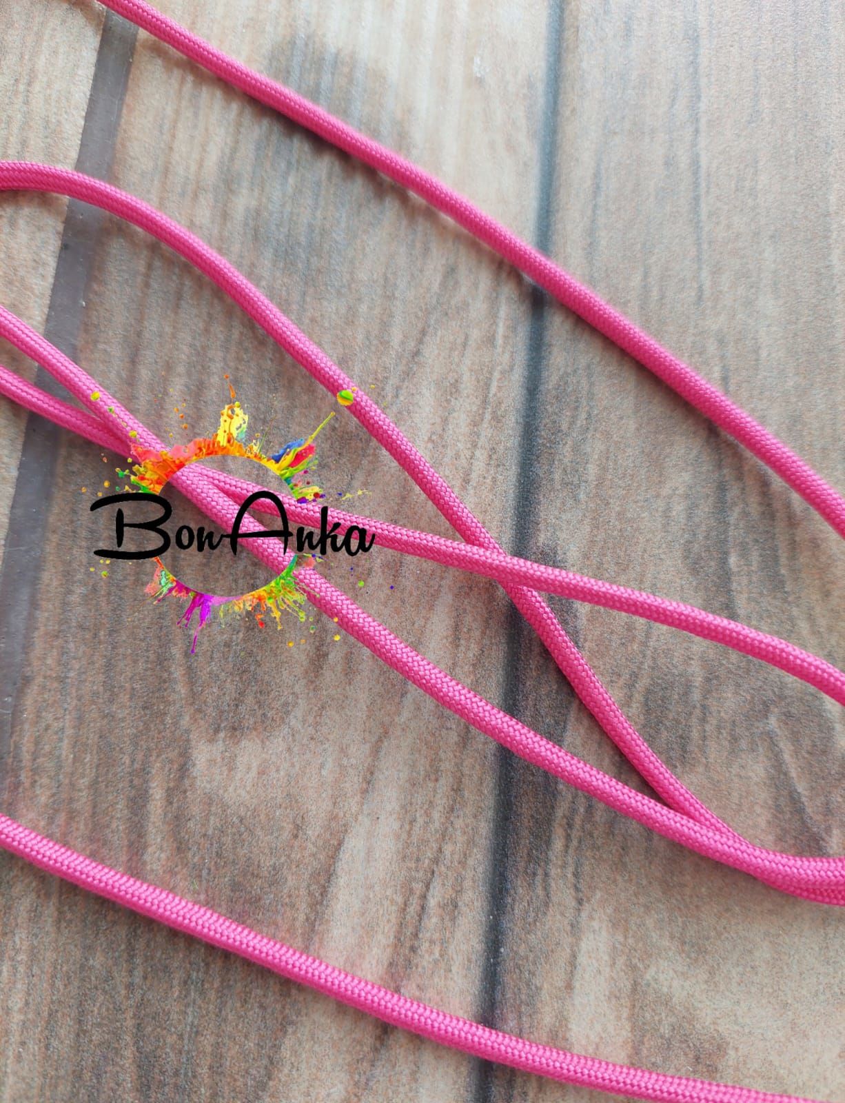(1 metre) Koyu Pembe Renk, 3,5 mm Paracord İp - (016)