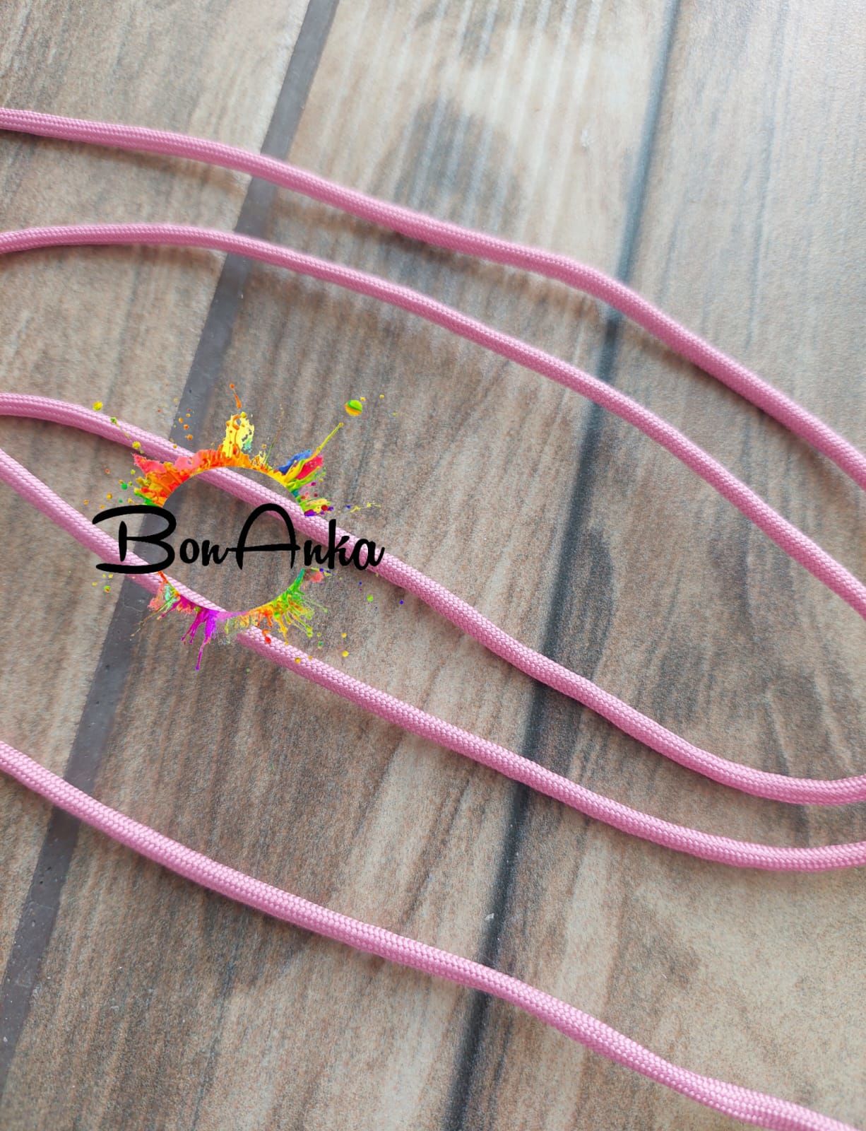(1 metre) Pembe Renk, 3,5 mm Paracord İp - (024)