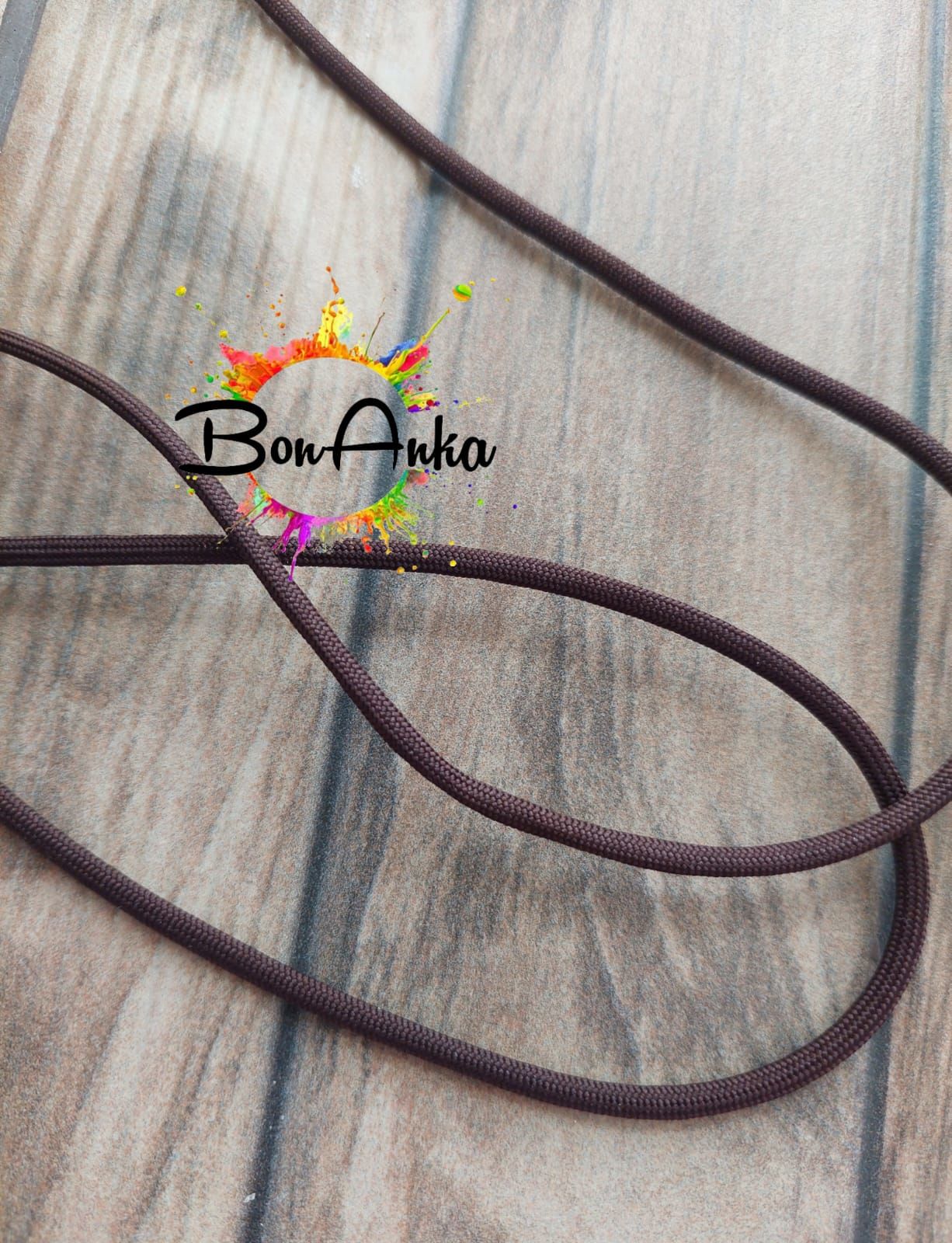 (1 metre) Koyu Kahve Renk, 3,5 mm Paracord İp - (026)