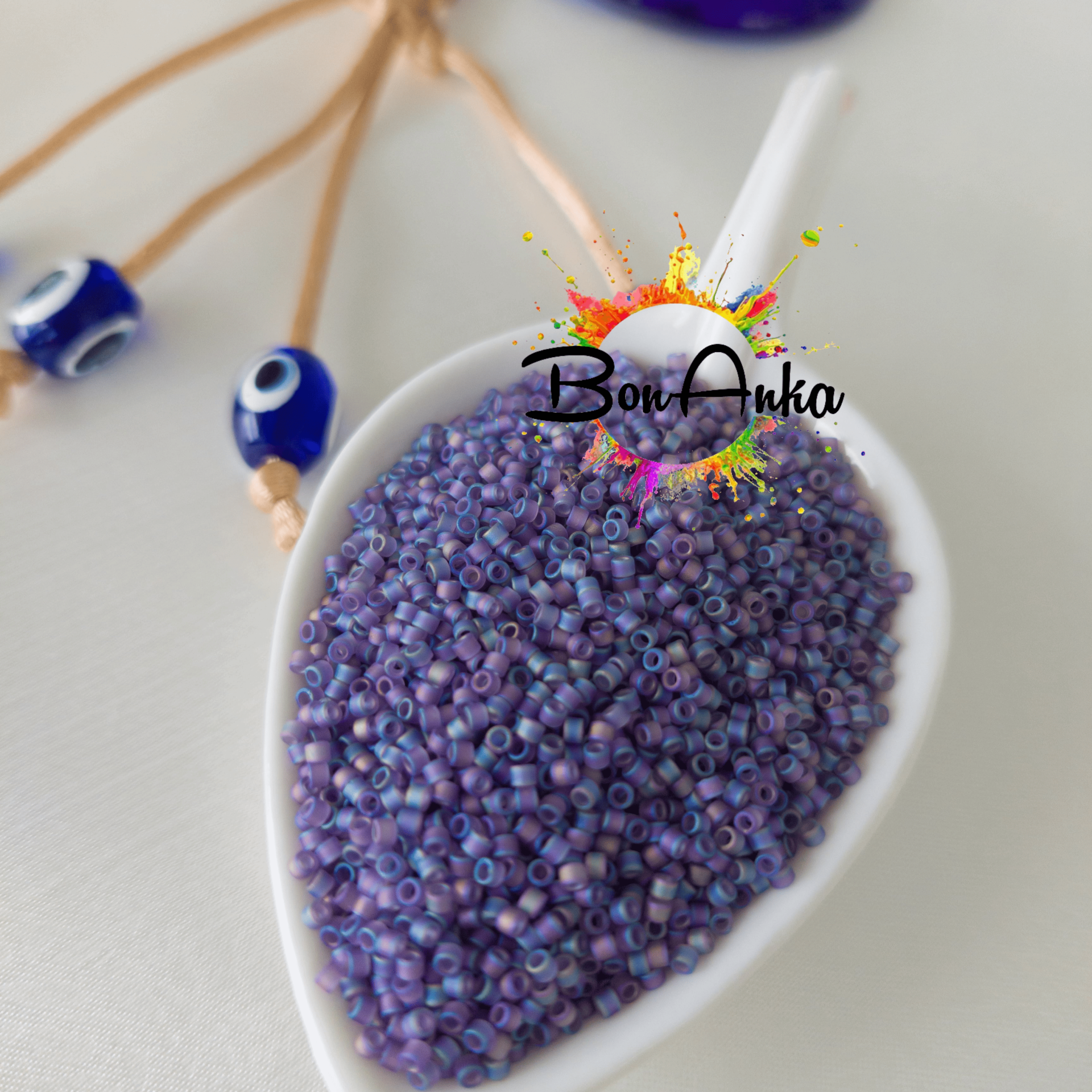 (5 gram) - No:305 Miyuki Delica Boncuk DB-0870 (Opak Şeffaf Ametist)