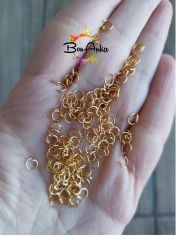 (10 adet) 316 L Çelik Sarı Renk 5 mm * 7 mm Halka