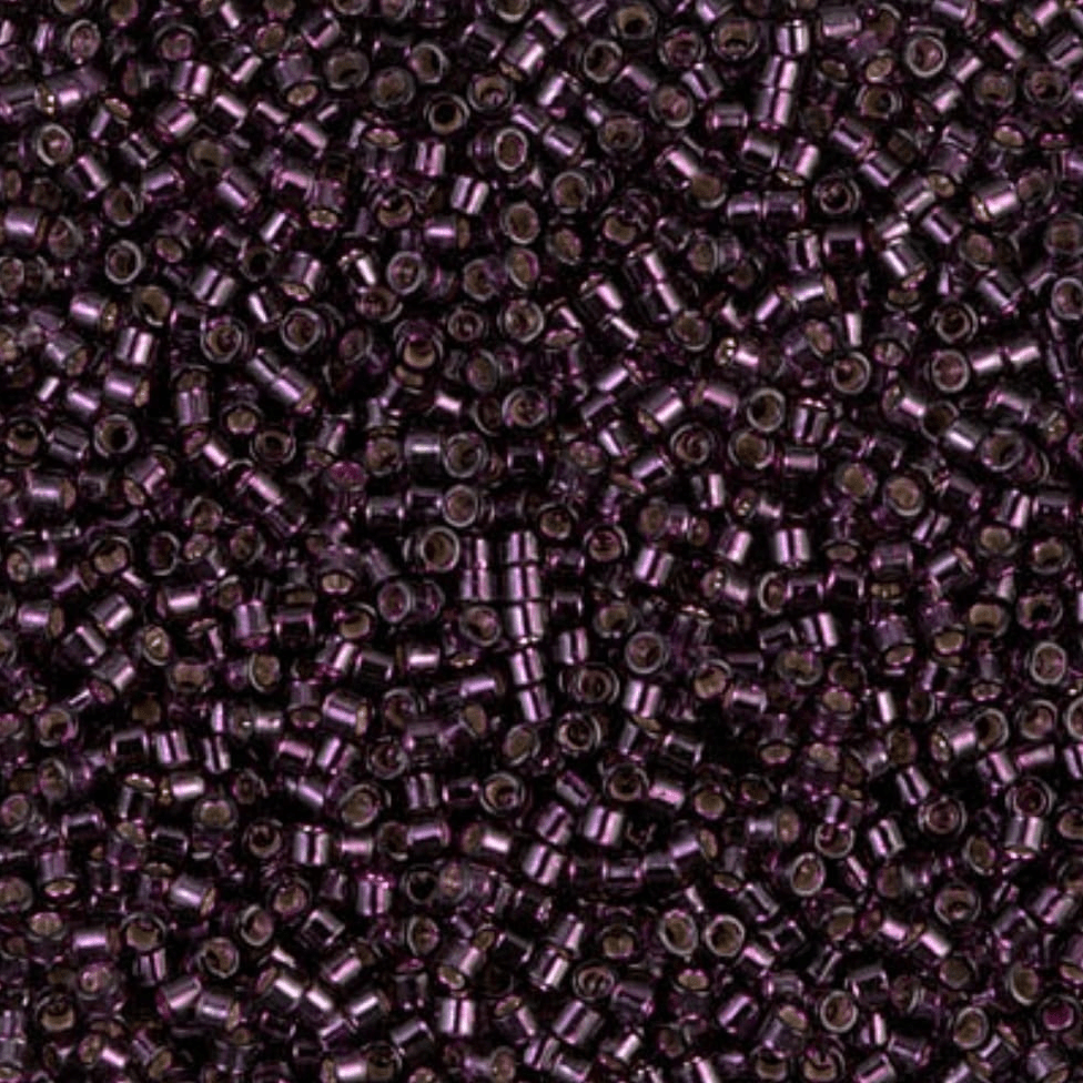 (5 gram) - No:337 Miyuki Delica Boncuk DB-0611 (Gümüş Kaplamalı Mor)