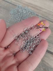 (10 adet) 316 L Çelik Beyaz Renk 5 mm * 7 mm Halka