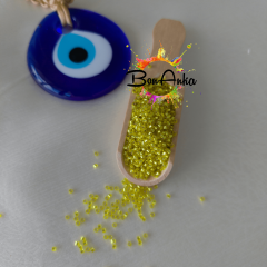 (5 gram) - No:371 Miyuki Delica Boncuk DB-0145 (Gümüş Kaplamalı Sarı)